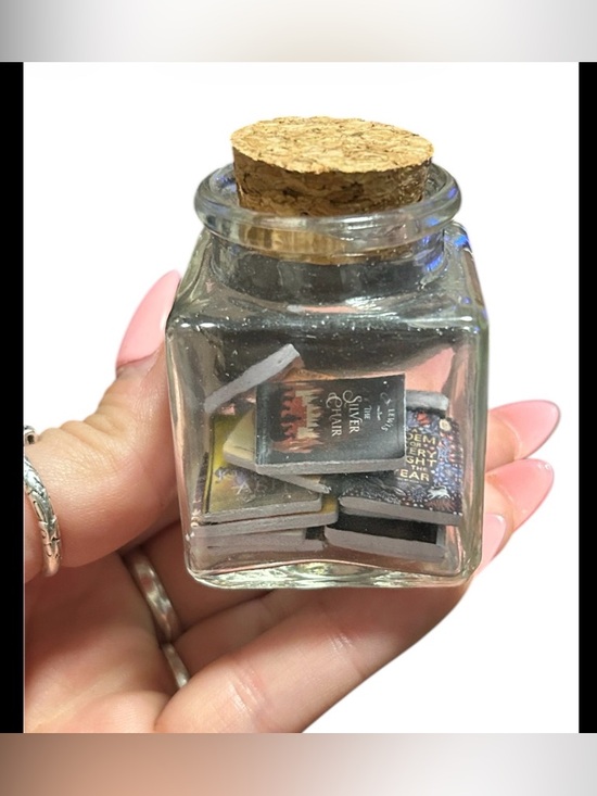 Other - Handmade Mini Book Jar W Realistic Covers And Barcodes Decor Mini Library